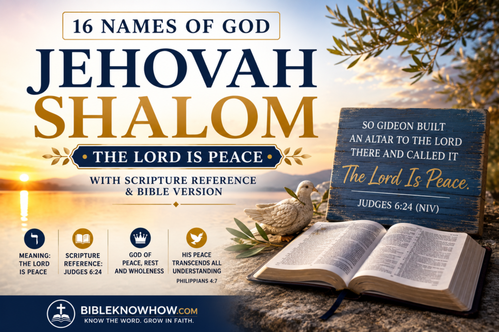 16 Names of God: Jehovah Shalom (With Scripture Reference and Bible Version)