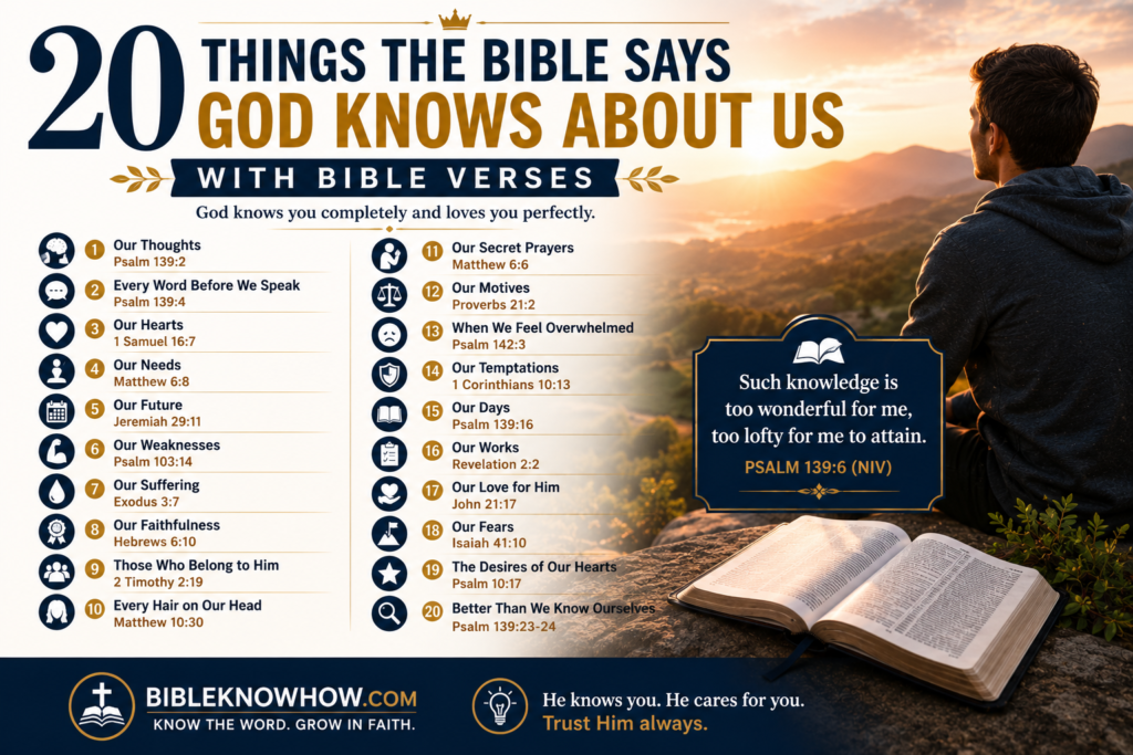 Things the Bible Says God Knows About Us